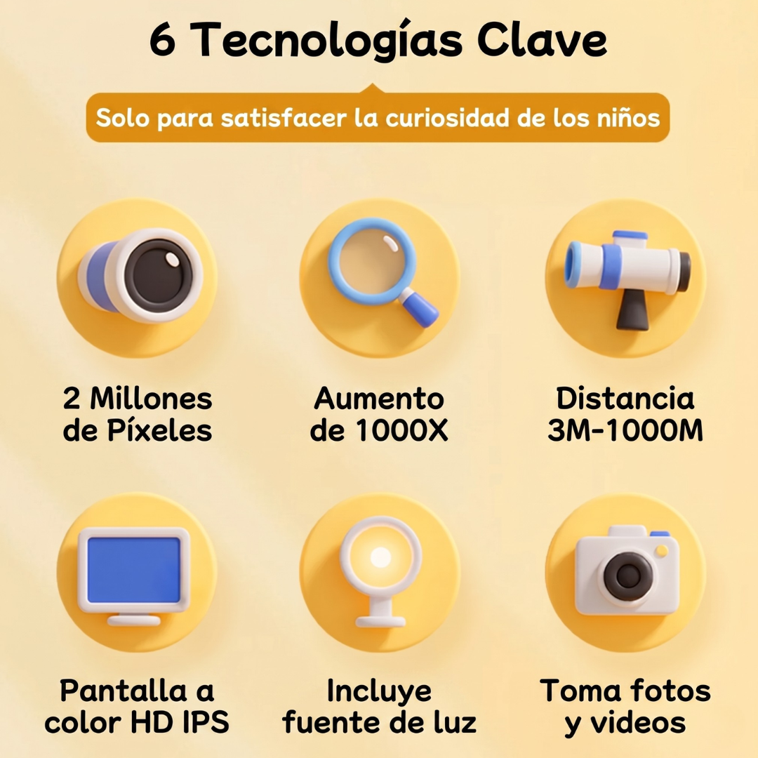 Exploravista — Microscopio y Telescopio Digital para Niños