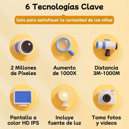 Exploravista — Microscopio y Telescopio Digital para Niños